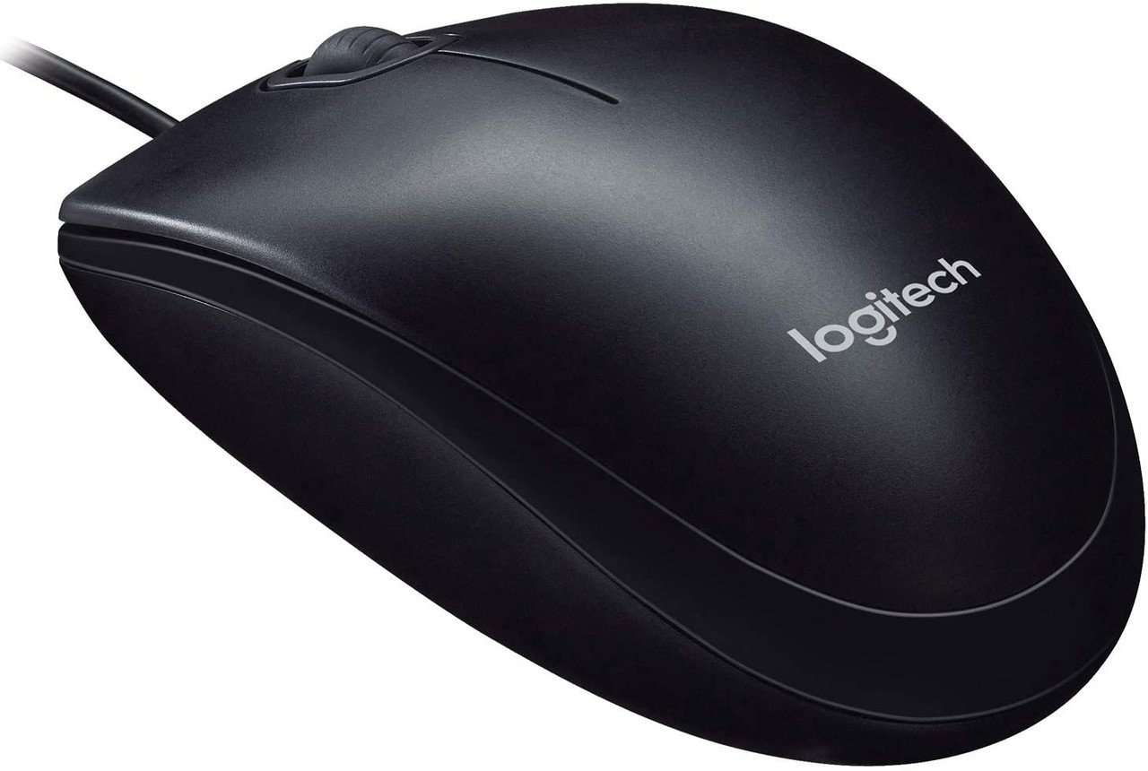 Logitech M90 USB Mouse - Reliable Optical Tracking & Ambidextrous Design