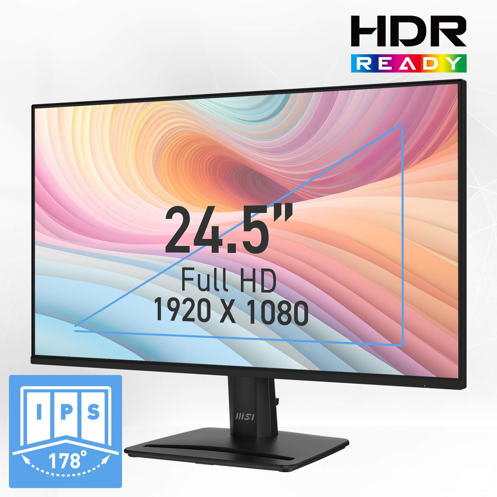 MSI PRO MP251 E2 24.5 inch IPS monitor front view