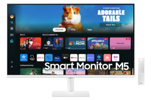 Samsung 27" Smart Monitor M5 M50D FHD White front view