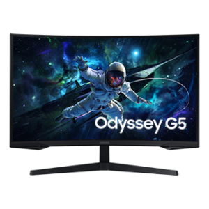 Samsung 32-inch Odyssey G5 G55C QHD curved gaming monitor front view