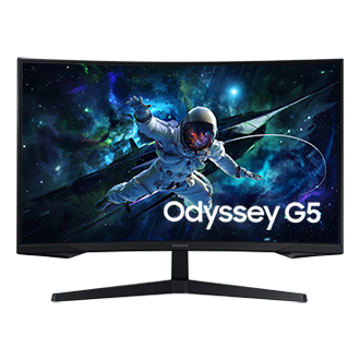 Samsung 32-inch Odyssey G5 G55C QHD curved gaming monitor front view