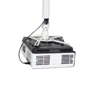 SkyPro Projector Ceiling Mount Adjustable 50-100cm Black with Cable Management, ±15° Rotation, Supports 20kg (X5010-W)